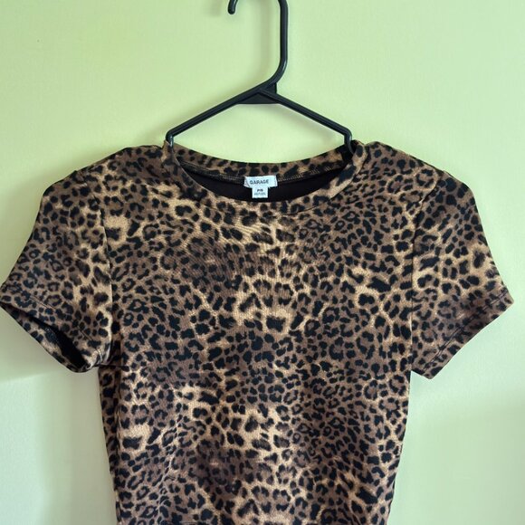 Garage Leopard Print Stormi T Shirt - Size Small - Picture 5 of 5